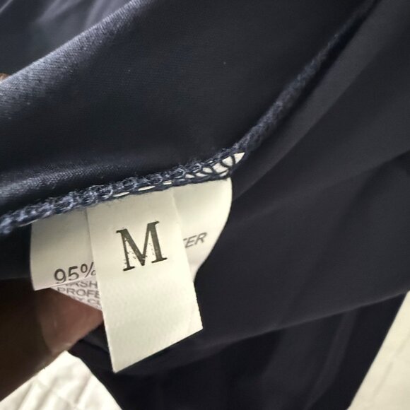 One-Shoulder Ruffle Midi Dress M Polyester & Spandex Navy - Picture 3 of 11